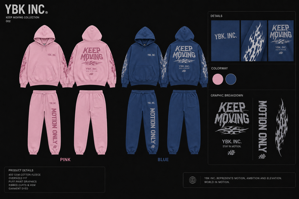 YBK INC. Women’s “KEEP MOVING” Sweatsuit