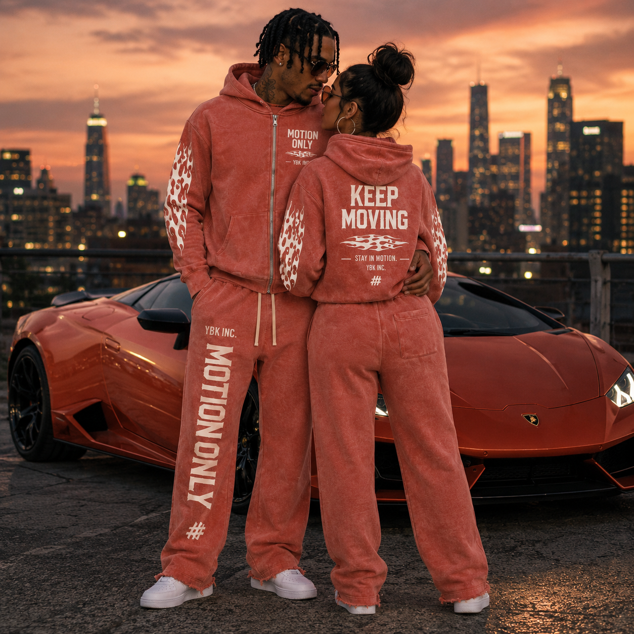 🌅 Sunset Motion Vintage Fade Tracksuit